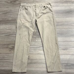 Levi's 502 36/32 Light Beige Straight-Leg Jeans